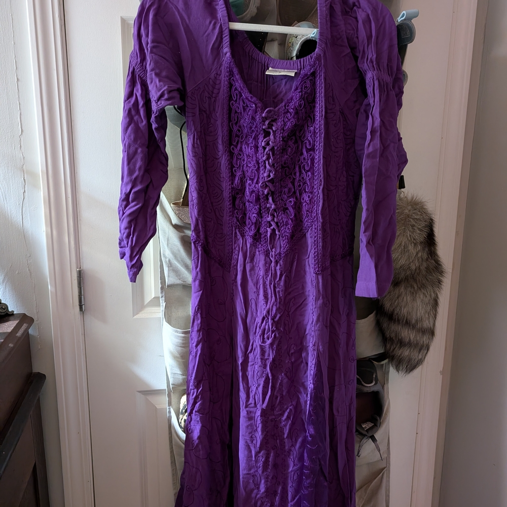 Purple Long Sleeve Dress